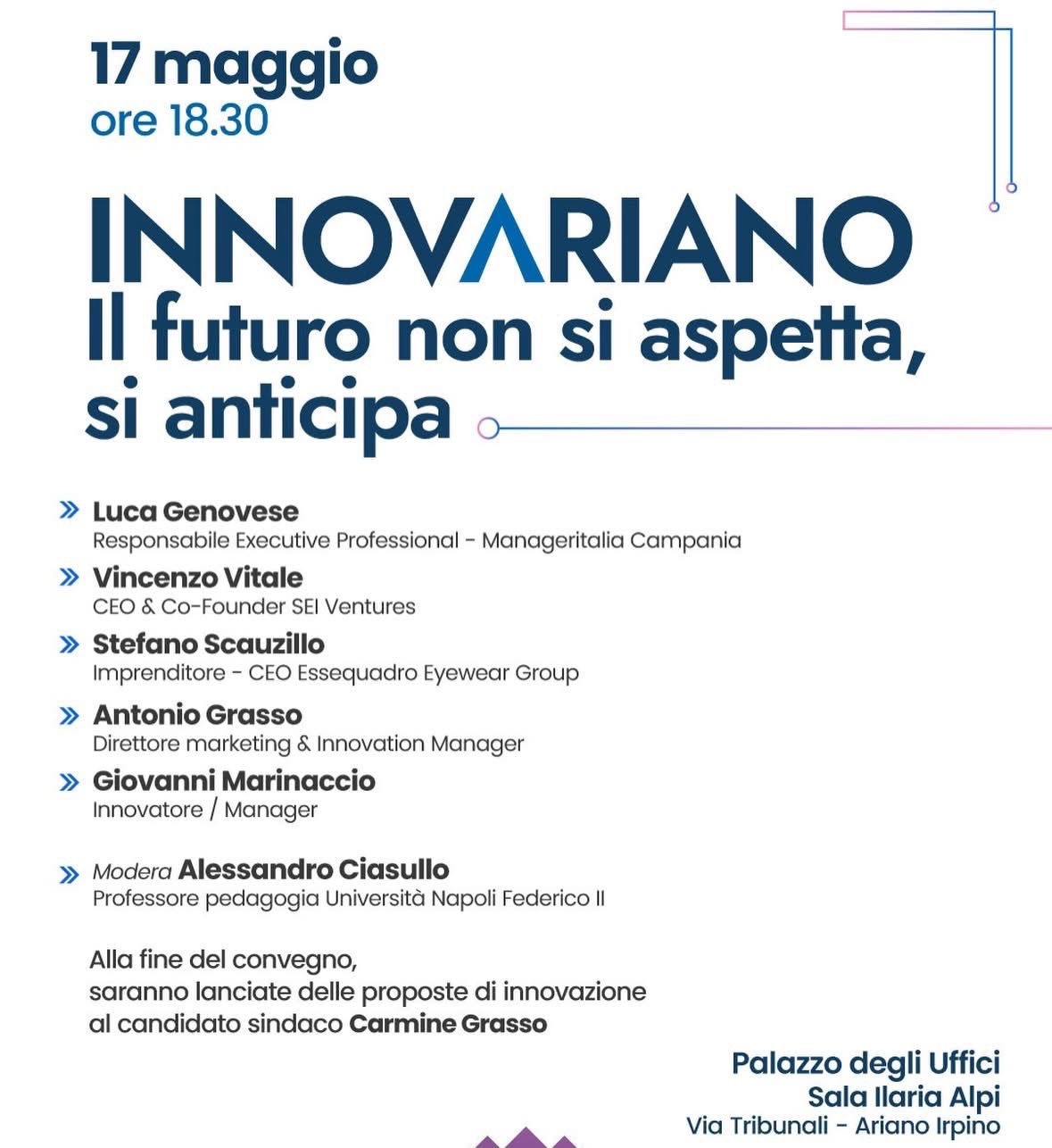 I talenti dell’innovazione arianesi a confronto con INNOVARIARIANO