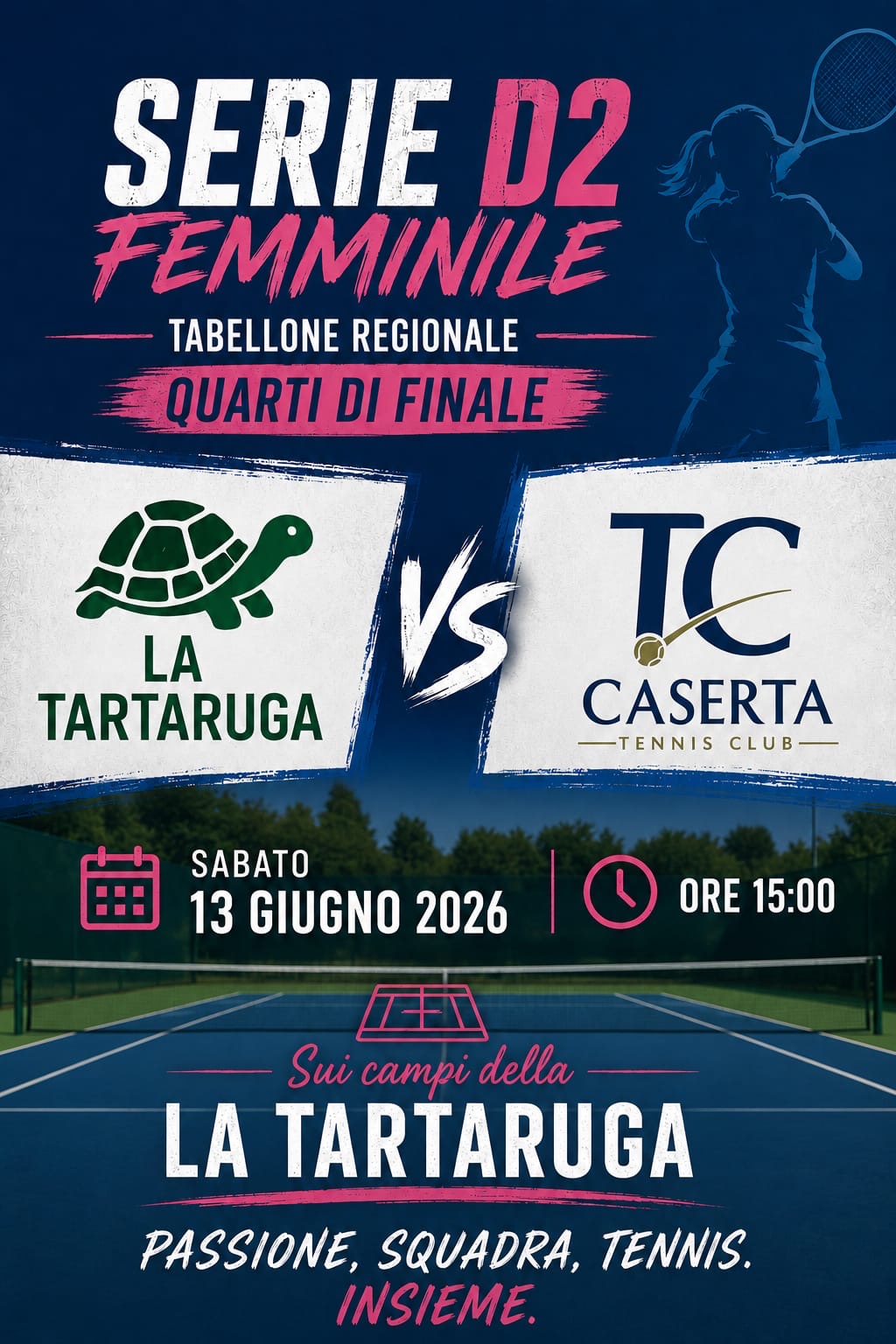 Tennis Serie D2 Femminile – La Tartaruga si gioca l’accesso alle semifinali contro il TC Caserta