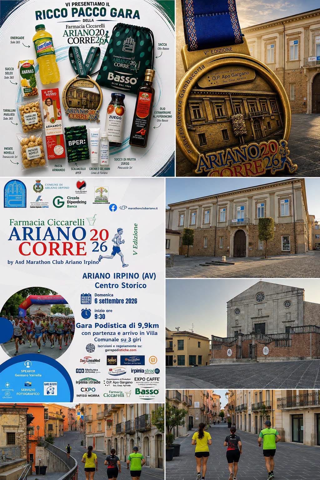 Ariano Irpino si prepara a correre: domenica 6 settembre torna “Farmacia Ciccarelli Arianocorre 2026”
